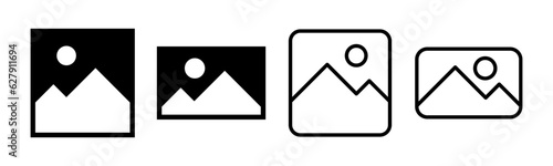 Picture icon set illustration. photo gallery sign and symbol. image icon