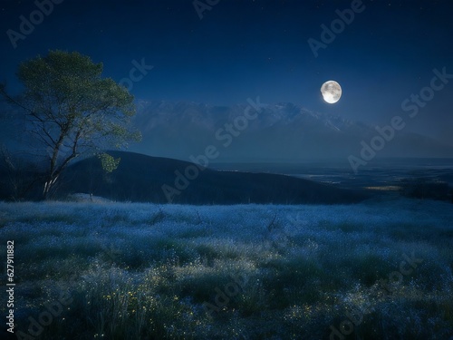 A moonlit night view © Ipixeler