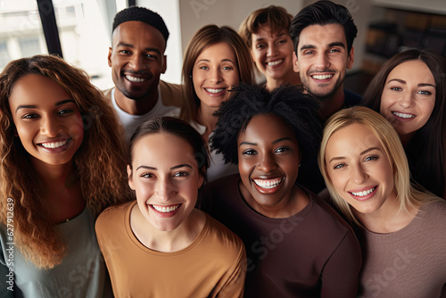 Group of multiethnic colleagues in the office