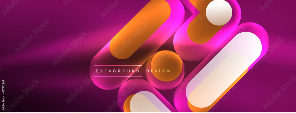Neon circle abstract background. Template for wallpaper, banner, presentation, background Neon circle abstract background. Template for wallpaper, banner, presentation, background