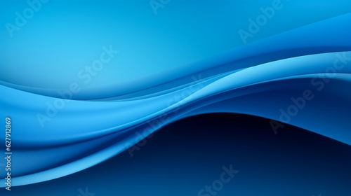Abstract minimalist blue wave background. Business card design. Generative AI