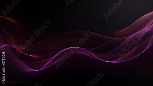 Abstract background with smoke wave lines. Minimalist wallpaper. Generative AI © Odin