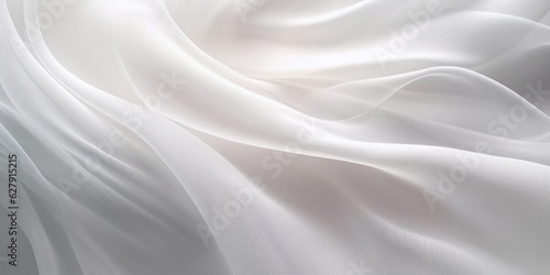 美しい白いチュール生地　Generative AI