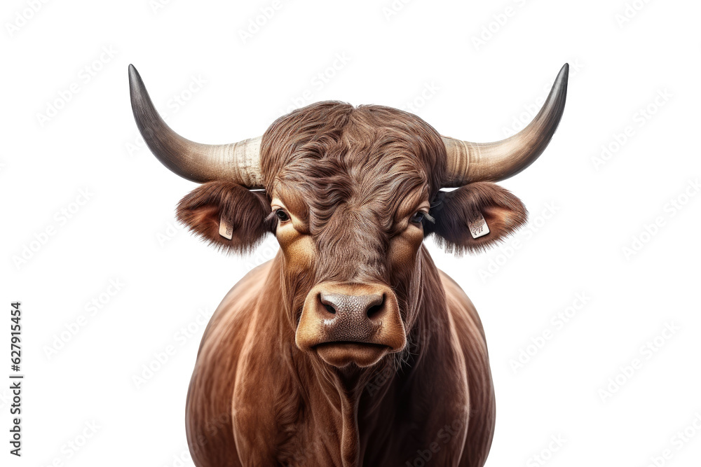 Strongest dark brown bull with muscles and long horns portrait looking at camera isolated on clear png background, Animals Fighter concept, with Generative Ai. Strongest dark brown bull with muscles and long horns portrait looking at camera isolated on clear png background, Animals Fighter concept, with Generative Ai.