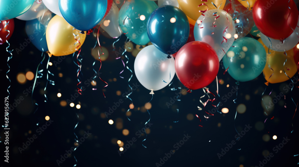 Balloon and celebration concept background. Generative ai. Balloon and celebration concept background. Generative ai.