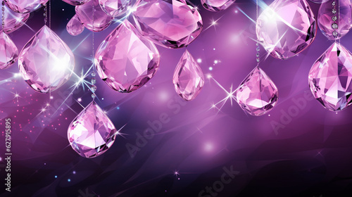 Abstract pink glass banner, background, wallpaper. Futuristic design. Generative AI