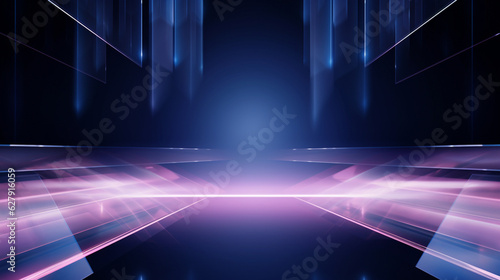 Abstract minimalist pink glass banner, background, wallpaper. Futuristic design. Generative AI