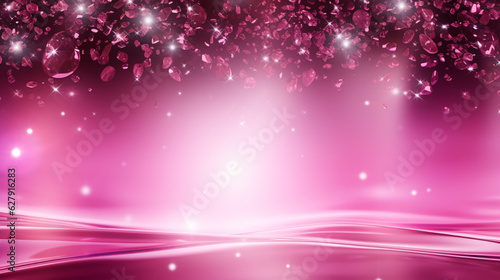 Abstract pink glass banner, background, wallpaper. Futuristic design. Generative AI