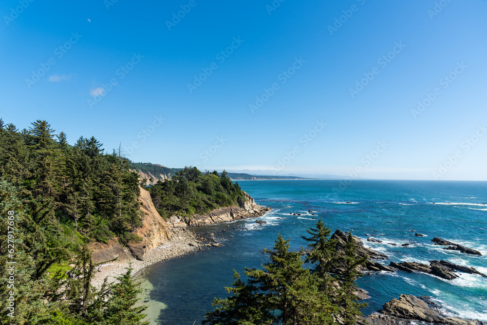 Majestic views of the Oregon Coast from Cape Arago State Park, Pacific Northwest United States