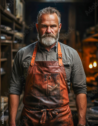 Portrait of a mechanic with...