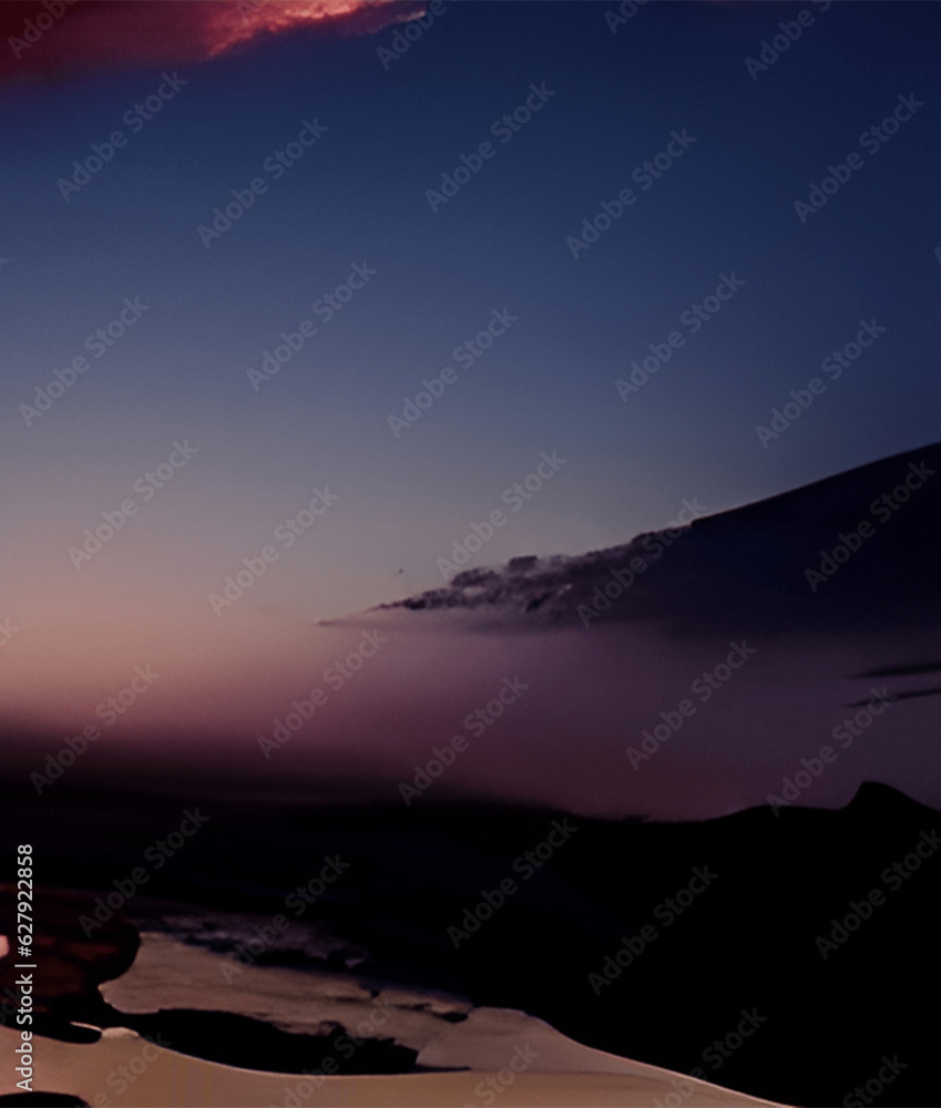 Obraz premium sunset over the mountains