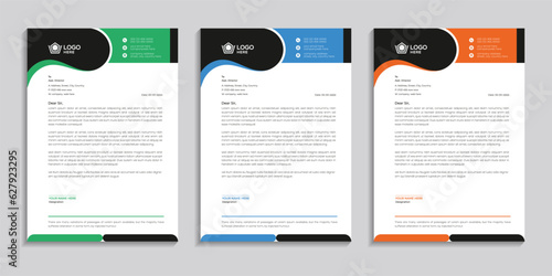Modern clean abstract and professional corporate company business letterhead template design