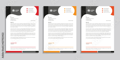 Modern clean abstract and professional corporate company business letterhead template design