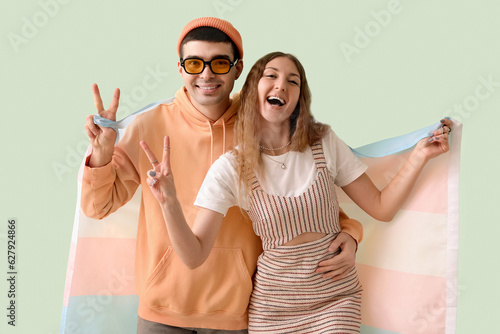 Young couple with transgend...