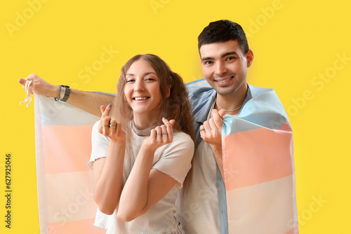 Young couple with transgend...