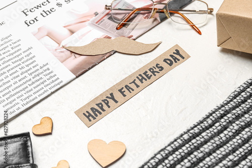 Paper with text HAPPY FATHE...