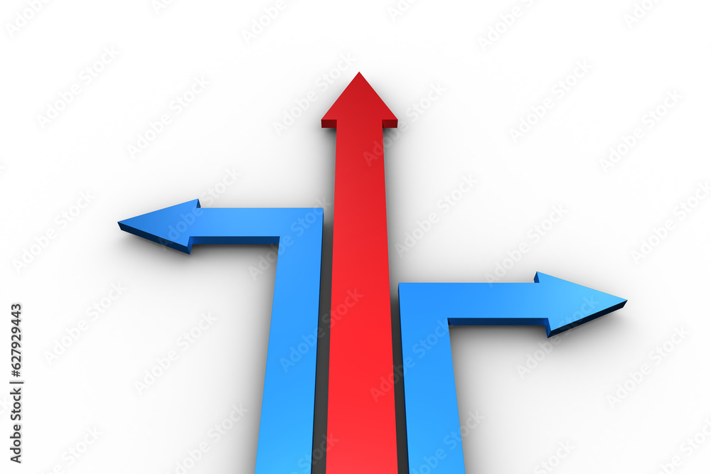 Digital png illustration of blue and red arrows with copy space on transparent background Digital png illustration of blue and red arrows with copy space on transparent background