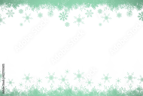 Digital png illustration of snowflakes and trees on transparent background