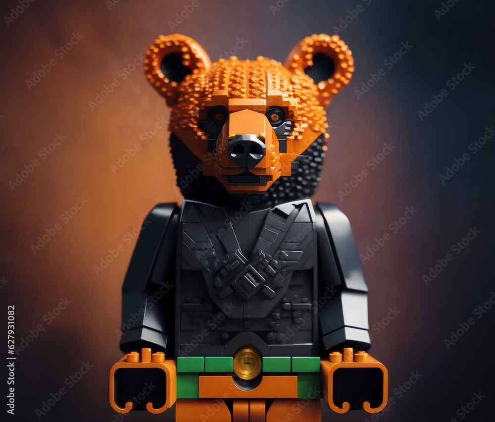 Bear figure toys style, Vibrant colors, Depth of field view and Incredibly high detail Bear figure toys style, Vibrant colors, Depth of field view and Incredibly high detail