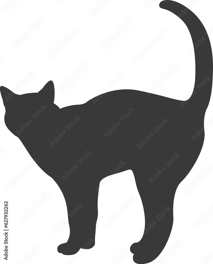 standing cat silhouette