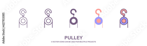 pulley icon vector illustration logo template for many purpose. hook icon vector. Isolated on white background.