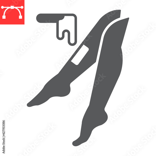 Wax glyph icon, SPA and beauty salon, hair removal waxing vector icon, vector graphics, editable stroke solid sign, eps 10.
