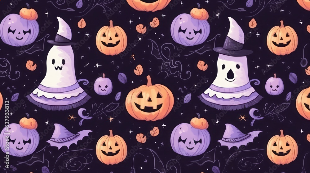 halloween seamless background