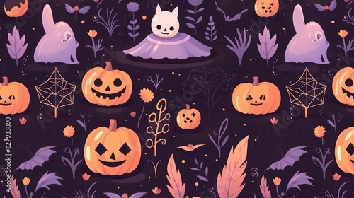 halloween seamless pattern