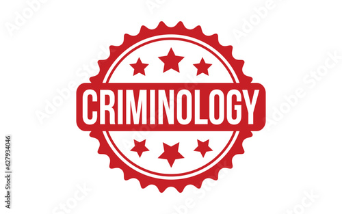 Criminology Rubber Stamp Seal Vector