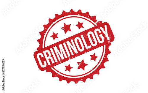 Criminology Rubber Stamp Seal Vector