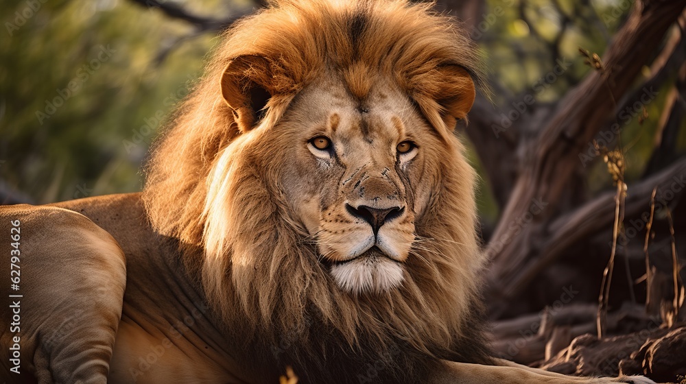 Majestic Lion in Natural Habitat