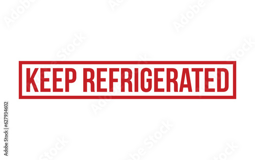 Red Keep Refrigerated Rubber Stamp Seal Vector