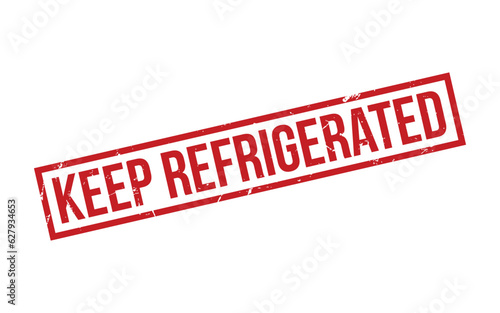Red Keep Refrigerated Rubber Stamp Seal Vector