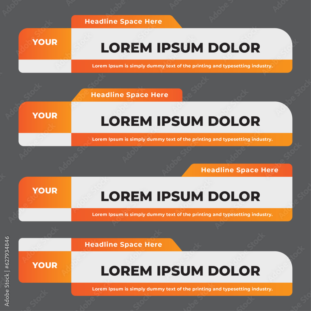 Lower third banner template design vector illustration Lower third banner template design vector illustration