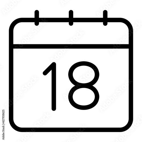 calendar line icon