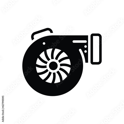 Black solid icon for turbo