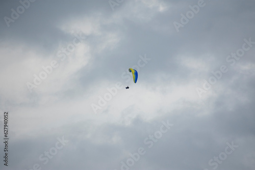 paragliding in the sky