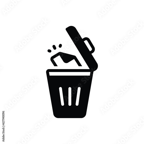 Black solid icon for deleted