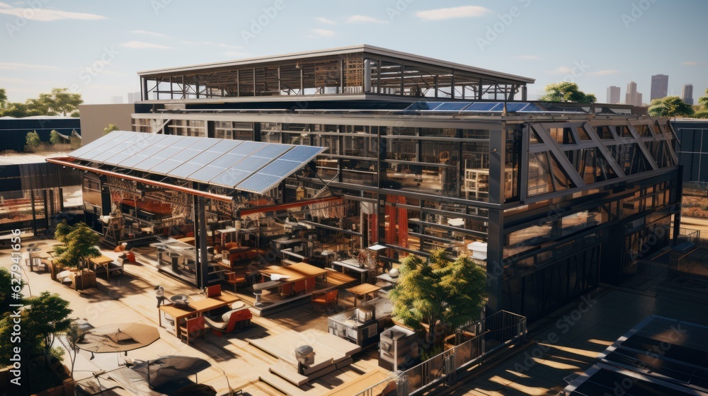 Fototapeta premium steel roof structure