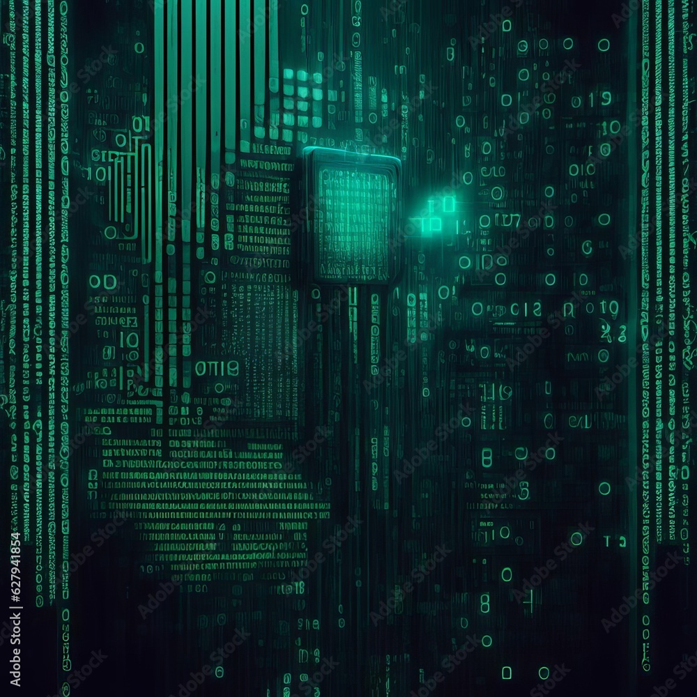 Green technology digital background, AI generated