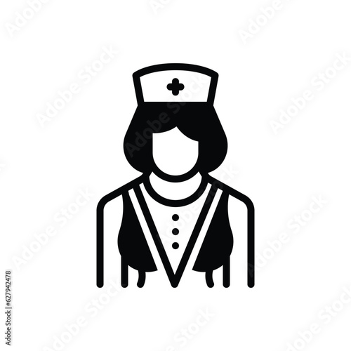 Black solid icon for nursing