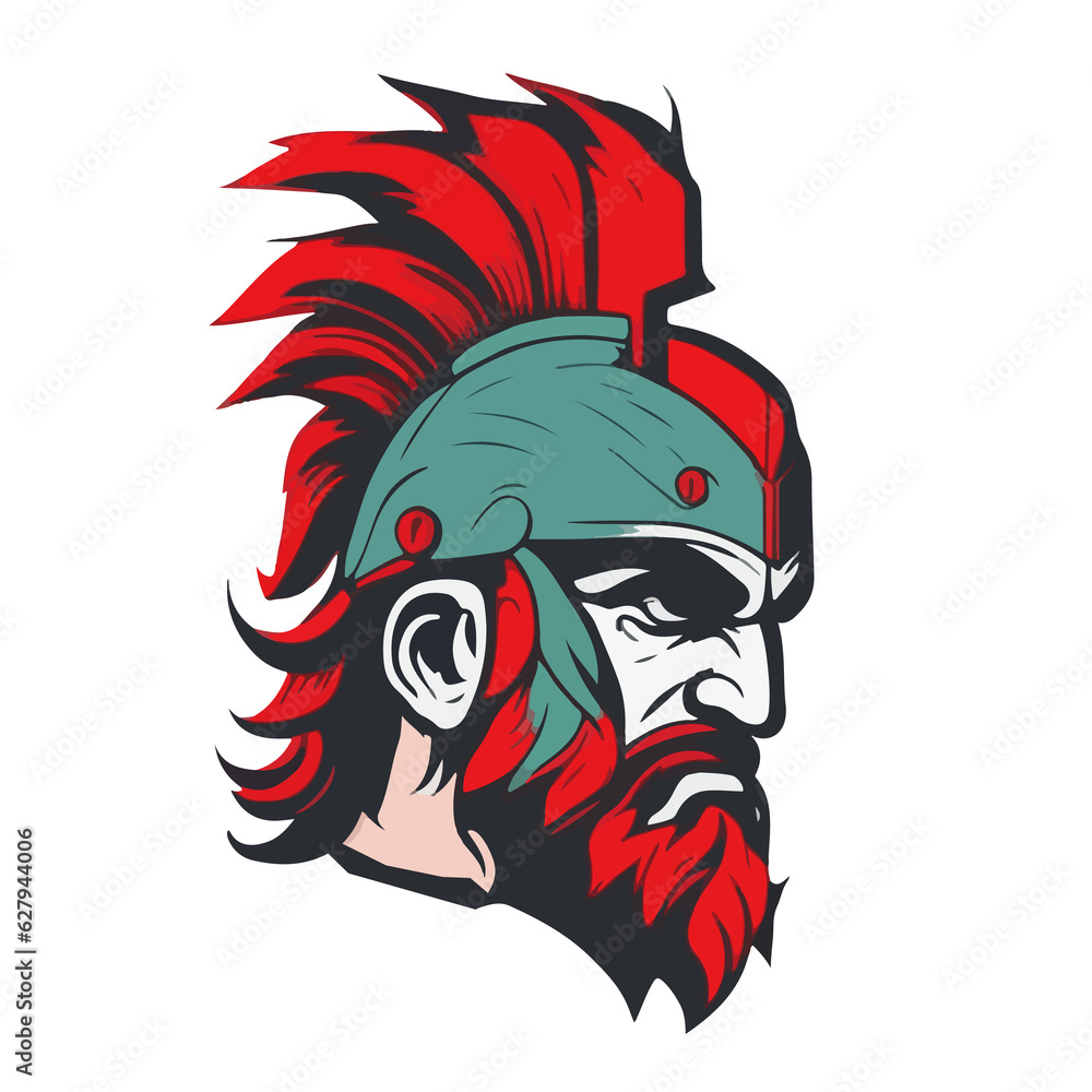 custom made wallpaper toronto digitalIsolated portrait of a Spartan gladiator head, distinctive helmet,the warrior spirit of Sparta and ancient battles of Roman soldiers, essence of battle and honor, reminiscent of Valhalla.