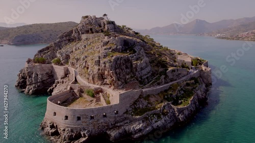 4K Spinalonga is an island located in the Gulf of Elounda in north-eastern Crete, Greece. It has appeared in novels, television series, films. It was used as a leper colony in 20th century photo