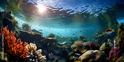Fototapeta Naklejka Na Ścianę i Meble -  coral reef with fish
