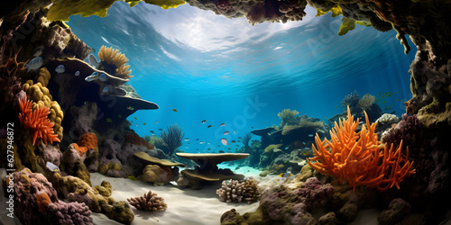 Fototapeta Naklejka Na Ścianę i Meble -  coral reef with fish