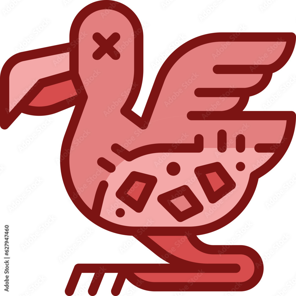 dead bird two tone icon