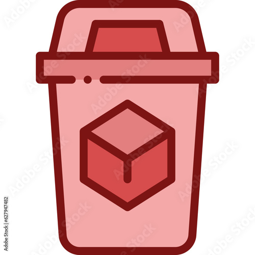 metal waste two tone icon