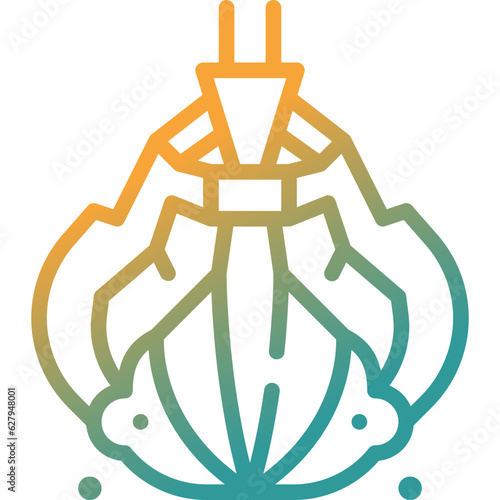 claw gradient line icon