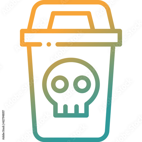 hazardous gradient line icon