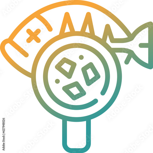 microplastics gradient line icon